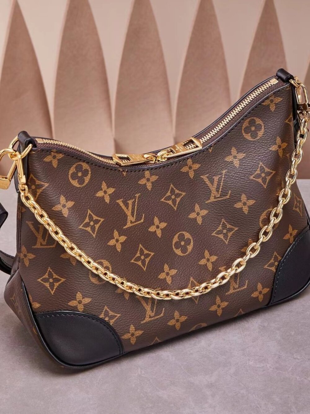 🍷LV Boulogne Bag with gold chain and black leather strap - Picture 5 of 7